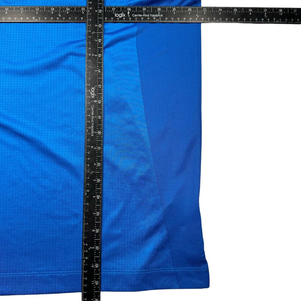 Polo Men's Large Nike Dri-Fit Short‎ Sleeve Blue Breatheable Perforated Golf - Picture 6 of 9